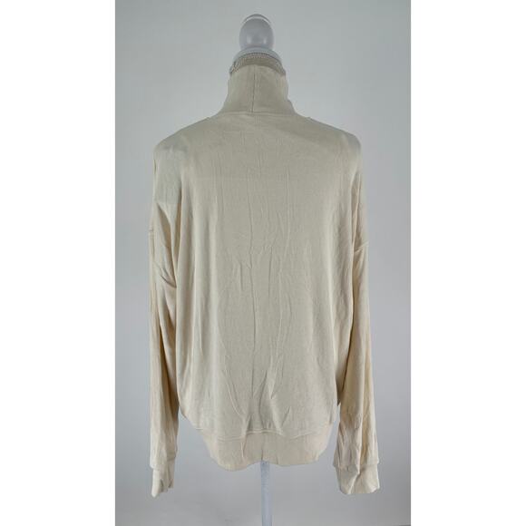 Klassy Network Turtleneck Oversized Sweater Brami Cream Womens Size Small - Picture 9 of 14